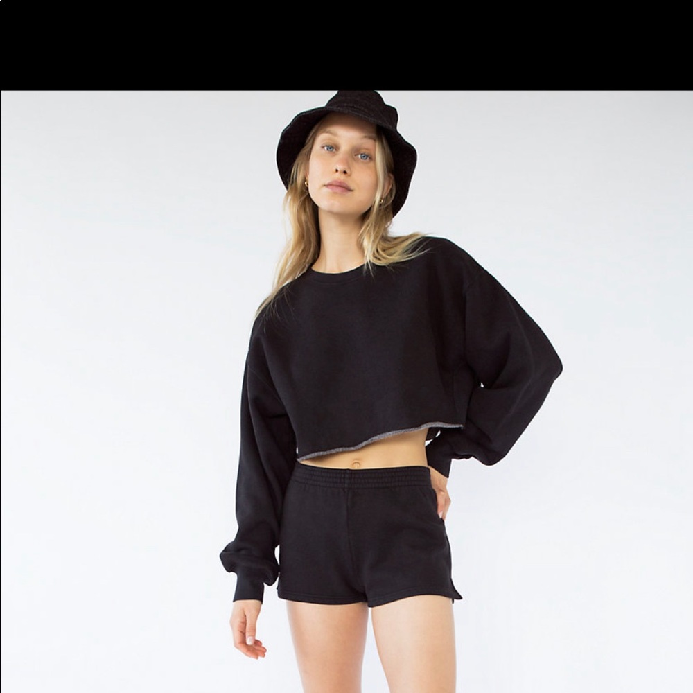 Aritzia Cropped Boyfriend Crewneck Sweatshirt